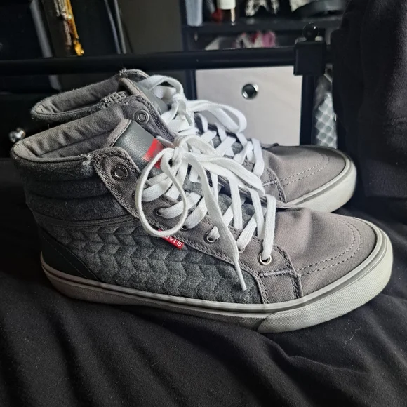 Womens grey Levi high top shoes - Picture 4 of 6